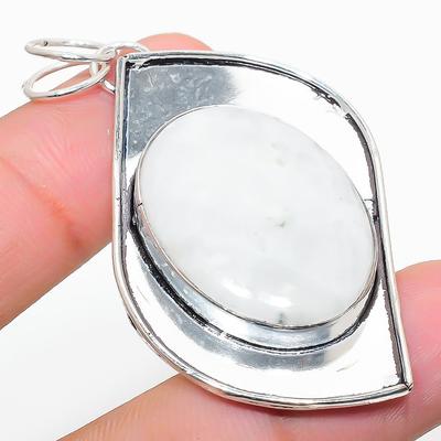 Natural Rainbow Moonstone Gemstone 925 Sterling Silver Pendant 2.29" W8a78