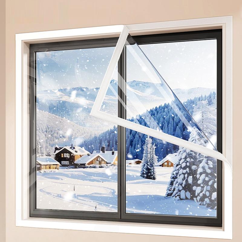 

Multi-size Transparent Window Insulation Film Winter Warm Thickening Cold Wind Blocking Seal Window Film Durable Insulation Kit (as the picture,100x50cm)