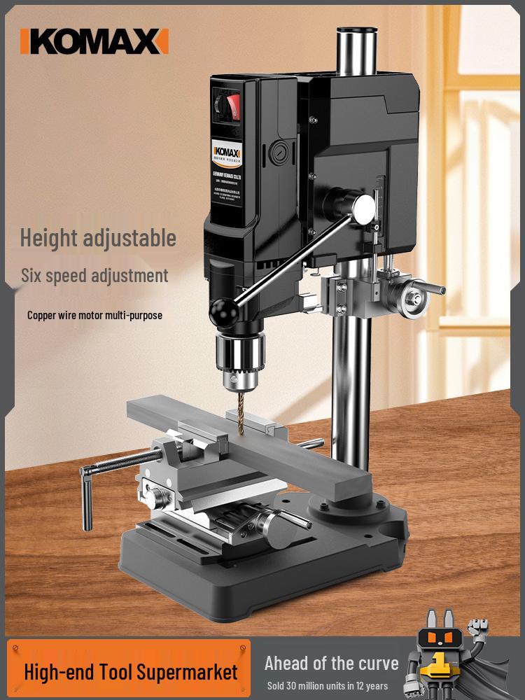 220V High-Power Industrial Drill Press: Precision Bench Drill & Multifunctional Milling Machine