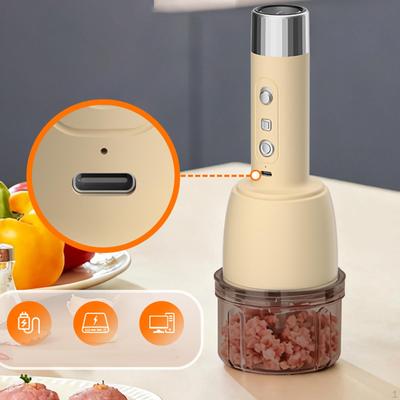 Electric Food Chopper Garlic Mincer Vacuum Sealer Multipurpose Compact Cordless Household Kitchen