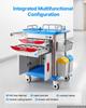 Medical Cart 110 kg Max Load Medical Trolley Cart with Cabinet, for Hospital, Clinic, Laboratory, Stable Support, with 2 Drawers, Silent Rolling