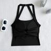 New Neck Sports Yoga Sleeveless Backless Kink Top Super Soft Nylon Fitness Outdoor