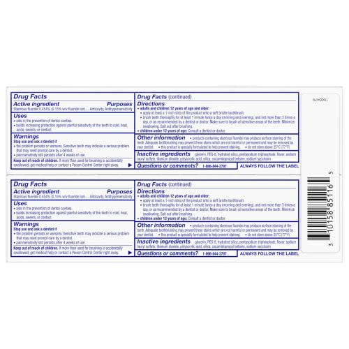 Sensodyne Repair and Protect Whitening Sensitivity Toothpaste for Sensitive Teeth, 3.4 Ounces (Pack of 2)