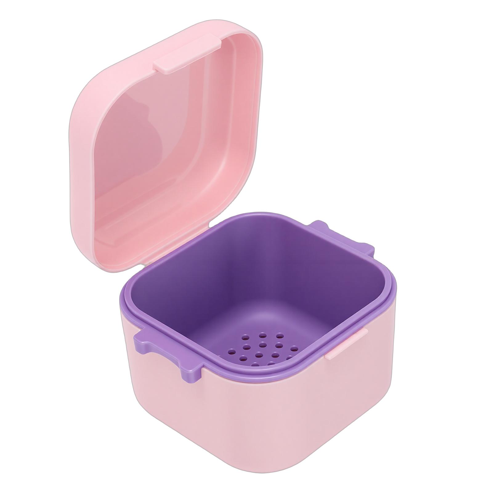 

Nail Drill Bits Cleaner Tray with Handle Strainer Drill Bits Cleaning Box Container for Nail Art Accessories Pink