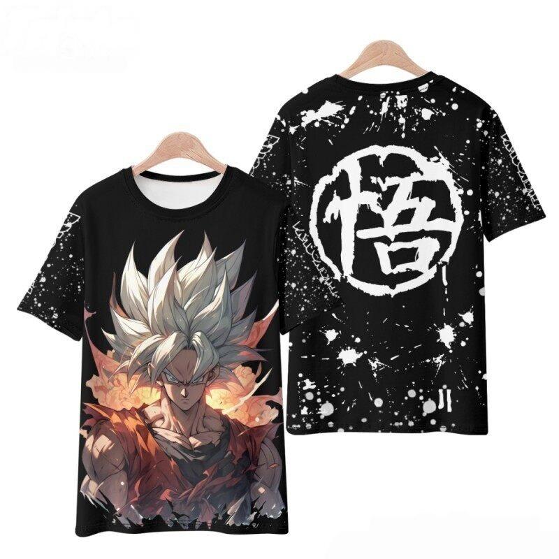 

2026 Dragon Ball T-shirt Children s 3D T-shirt Fashion Children s Boy Short Sleeve Round Neck Casual Anime Super Saiya Wukong S