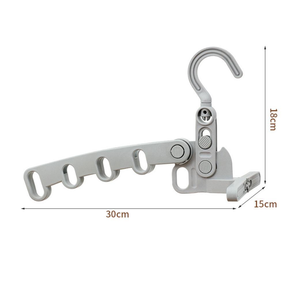 New Foldable Clothes Drying Rack Angle Adjustable Multi-function Clothes Hanger Five-hole Clothes Hook Travel