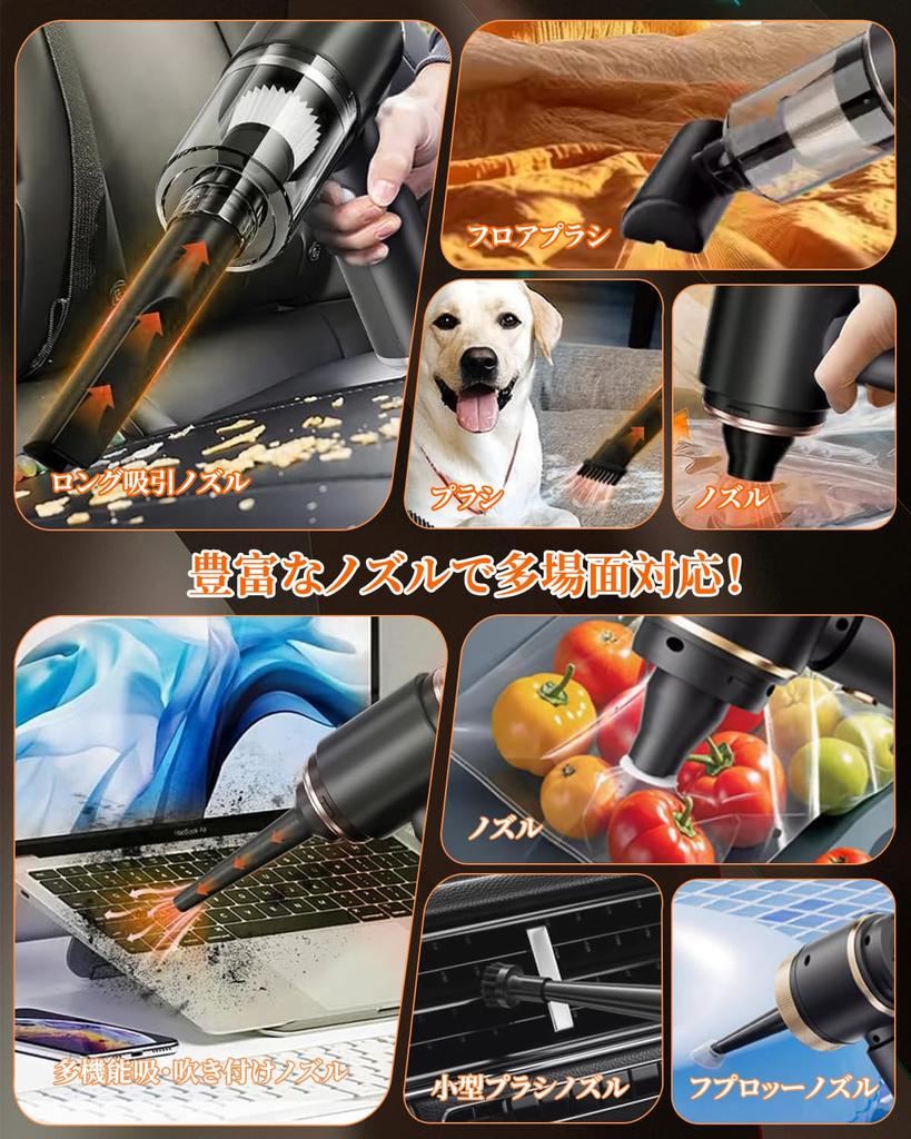 Cusly Car Vacuum , Handy Vacuum , 25000PA Type-C Cordless Powerful Wet and