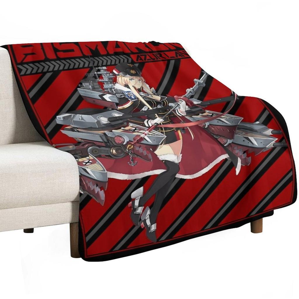 AZUR LANE BISMARCK Throw Blanket Soft Sherpa Fleece Warm Blanket for Winter
