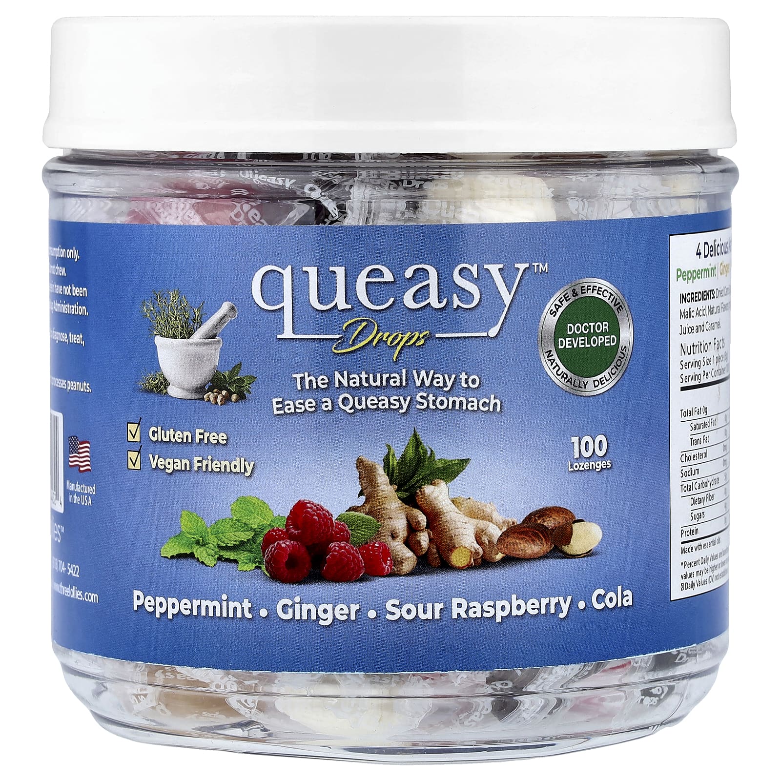 

Preggie, Queasy™ Drops, Assorted Flavors, 100 Lozenges