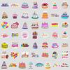 50 Happy Birthday Graffiti Stickers Motorcycle Helmet Skateboard Balance Car Decorative Stickers