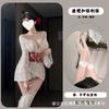 Night cat deep V erotic underwear court style national style trailing off the shoulder Japanese kimono big hanfu kimono hanfu set