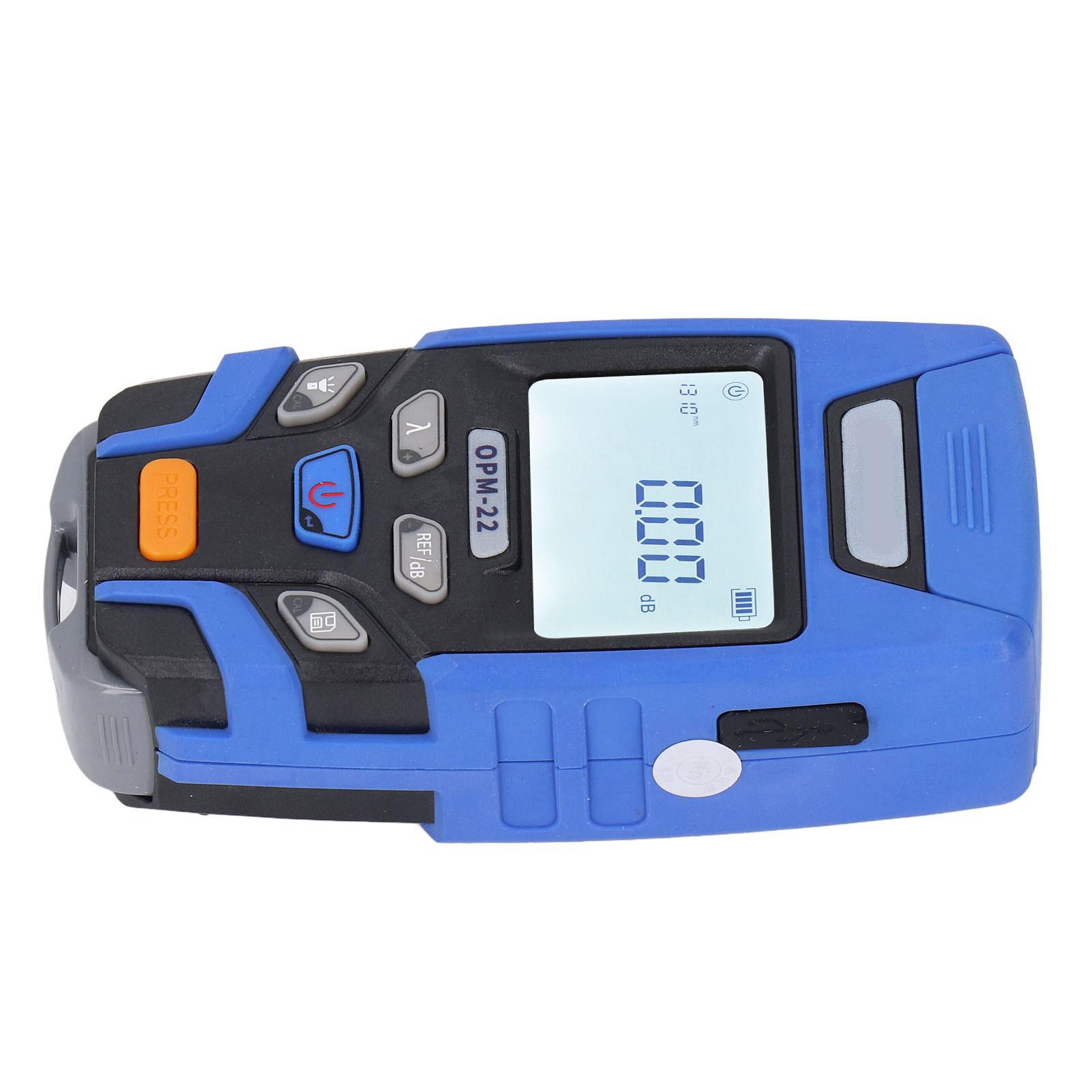

Optical Power Meter 70 to +6dbm Rechargeable Mini Portable Fiber Optic Power Meter for SC ST FC