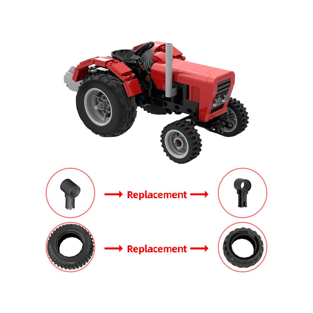 Vintage Tractor Model Building Blocks Toy Compatible with Lego - MOC-169171
