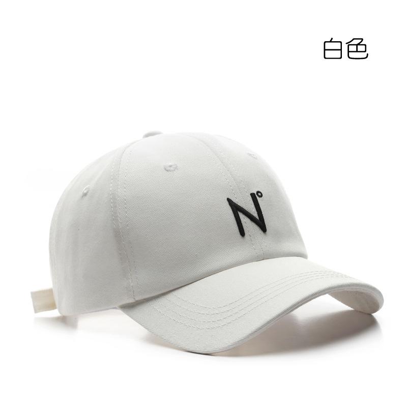 Fresh letter N curved brim baseball cap outdoor travel sunscreen sunshade sun hat couple cap