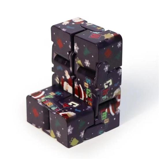 Infinity Cube Fidget Anxiety Relief Good Hand Feel Square Design Christmas Unlimited Decompression Toys for Kids