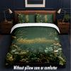Forest Nature Theme Custom Text Or Name 3Pcs Bedding Set,1 Flat Sheet & 2 Pillowcases Personalized Home Bedding