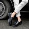 Fashion New Platform Tassels Loafers Men Black and White Wedding Party Casual Shoes Formal Business Shoes Slip on Leather Shoes