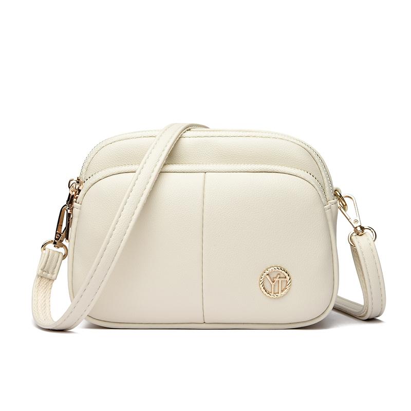 Fashion Brand Crossbody Bag for Women Solid Color PU Leather Small Shoulder Bags Luxury Designer Female Zipper Handbag and Purse