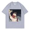 Funny Rich Cat Meme Graphic T Shirts High Street Fashion Trend Short Sleeve TShirt Unisex Unisex Casual Loose 100Cotton TShirts