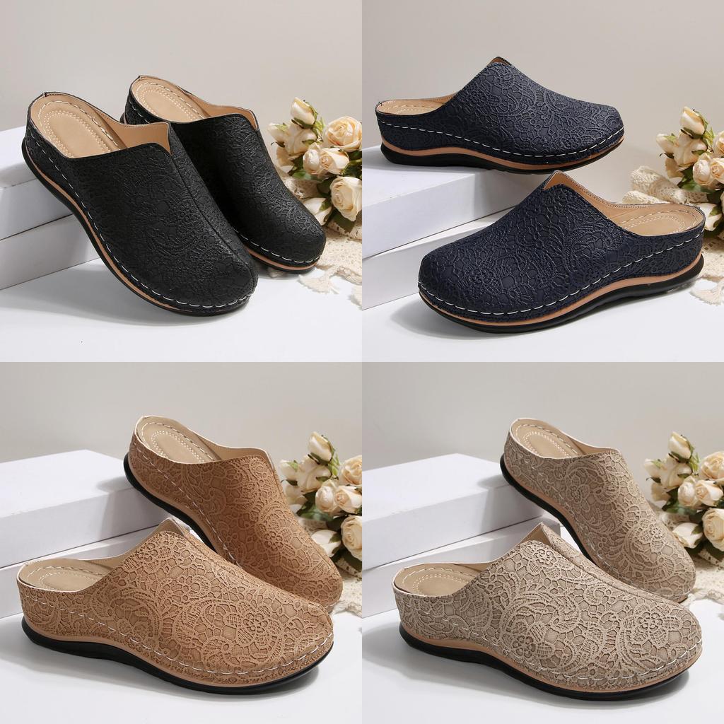 Fall Womens Platform Loafers With Embroidery And Rubber Sole For Casual Office Wear