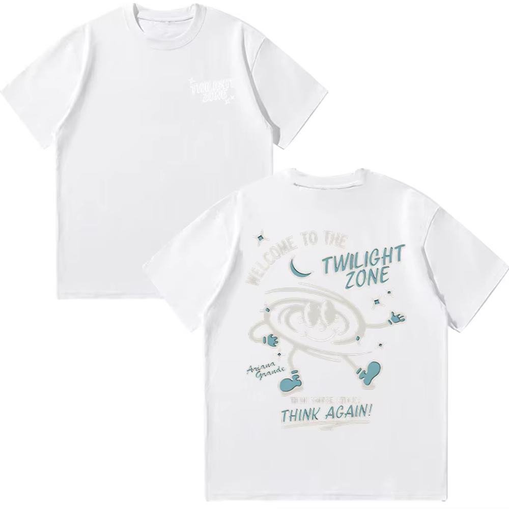 

Ariana Grande Twilight Zone Think Again T-shirt Men s Women Vintage High Quality Cotton T Shirt Fashion Casual Soft Tee Y2K Tops 4XL