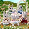 Sylvanian Families Dolls Family Celebration ST Mark Ages 3 and Toy Sylvanian Epoch [WataUsagi Set] C-81 Certified, Up, Dollhouse, Families,