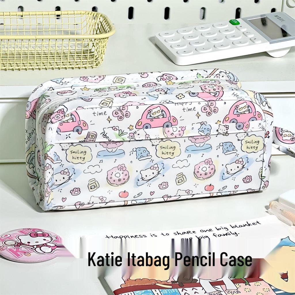 Japanese Style Handbag-Inspired Folding Pencil Case, Large Capacity, Girlish Design