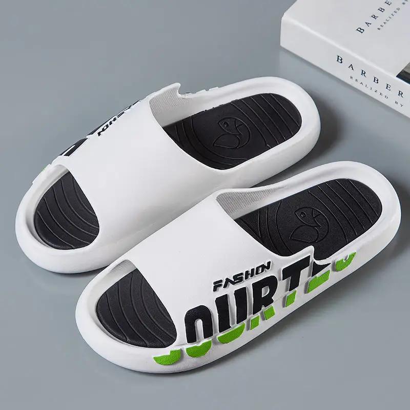 FashionMen's Shoe House Slip-resistant Slides Walk Around Home Indoor Flat Fun 2024 Fashion Male Slipper Original Casual Summer Sale