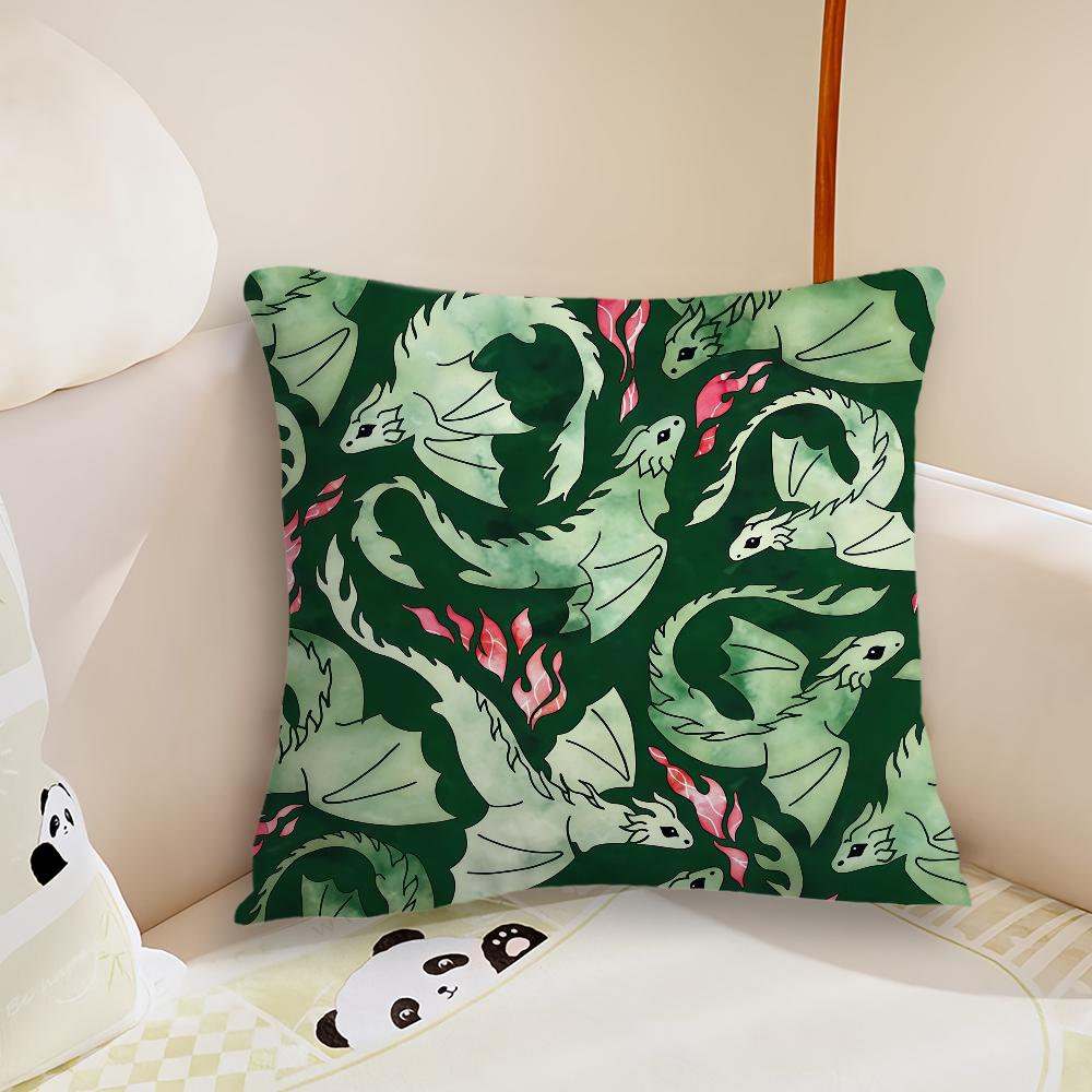cushion cover Star Dragon Plush Fabric Soft Double Sided Print Sofa Cushion Cover Throw Pillow Covers