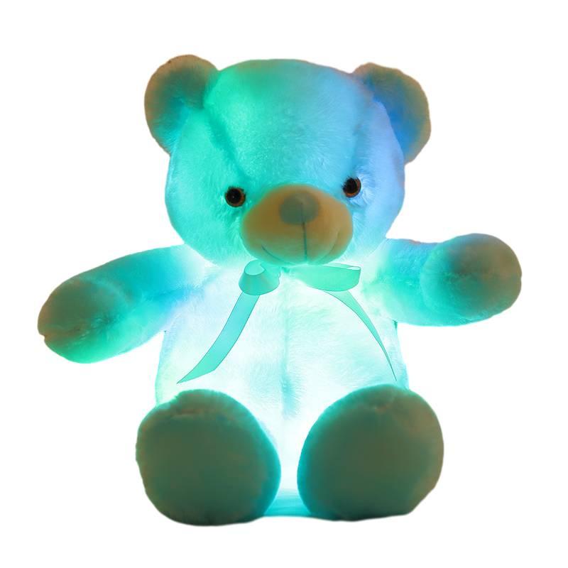 Adorable Teddy Bear Plush Toy With Led Colorful Lights Small Size Long Plush Flashing Function