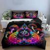 Psychedelic Art Meditation Decor Set Soft Skin-Friendly Bedding Set Includes 1 Duvet Cover And 2 Pillowcase Gift