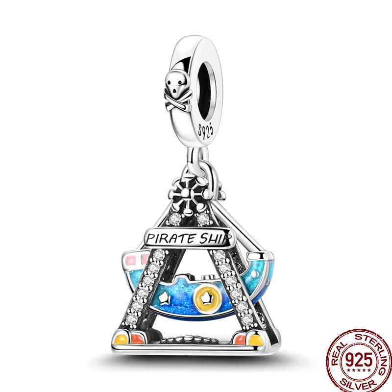 Miedziany Cyrkon Letnie Lody Ocean Wielka Seria Błyszczący Inkrustowany Cyrkon Wisiorek Pasuje do Bransoletki 3mm