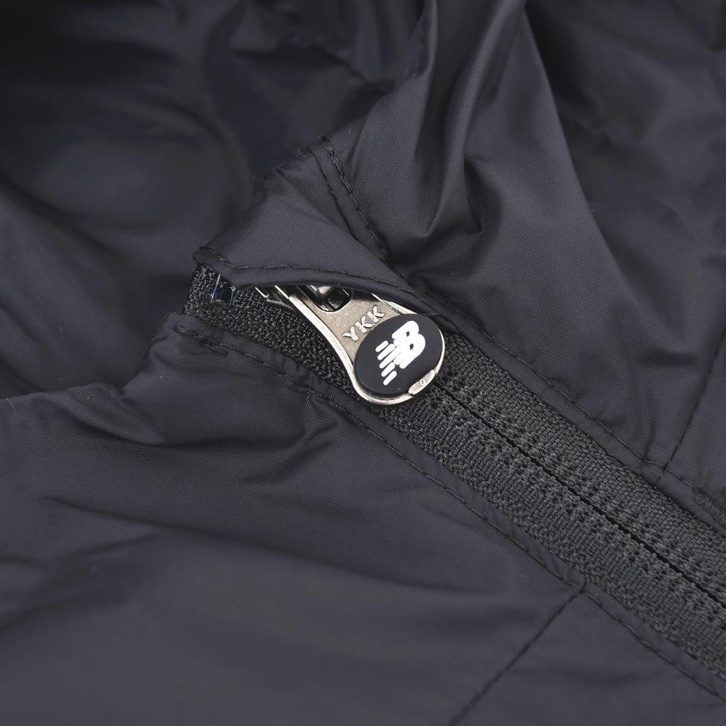 New Balance Kids Junior Wind Jacket with Mesh Lining Kids Soccer Water Repellent ABJ45272 BK (ABJ45272) (Black)