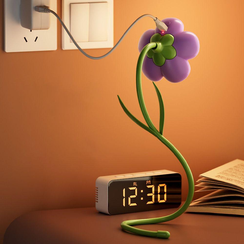 Eye-Protection Flower Night Light Small Book Lamp Study Desk Lamp Home Decoration LED Lamp  Reading