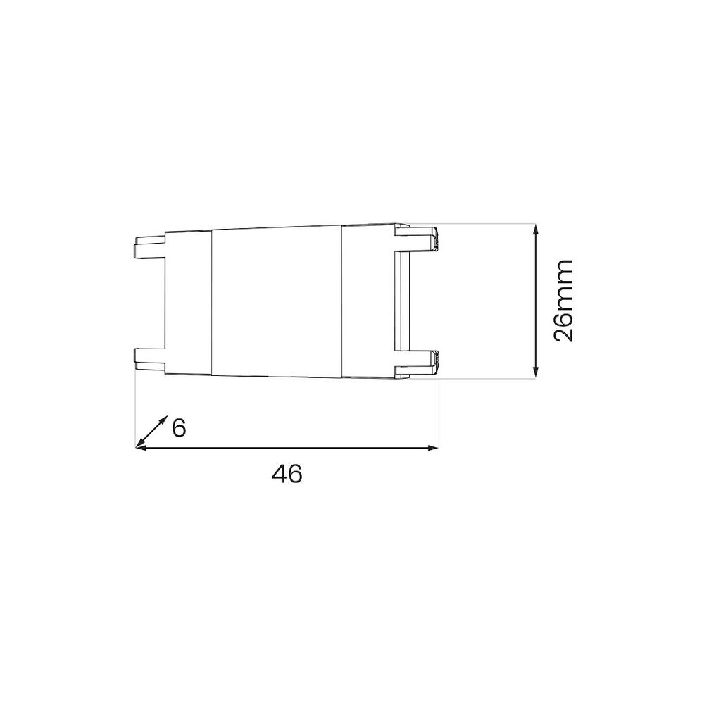 Slim Magnetic Track Biały Łącznik Szyn Prosty