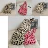 Chic And Cozy Heart Print Plush Tote Bag With Dual Straps For Casual Outings