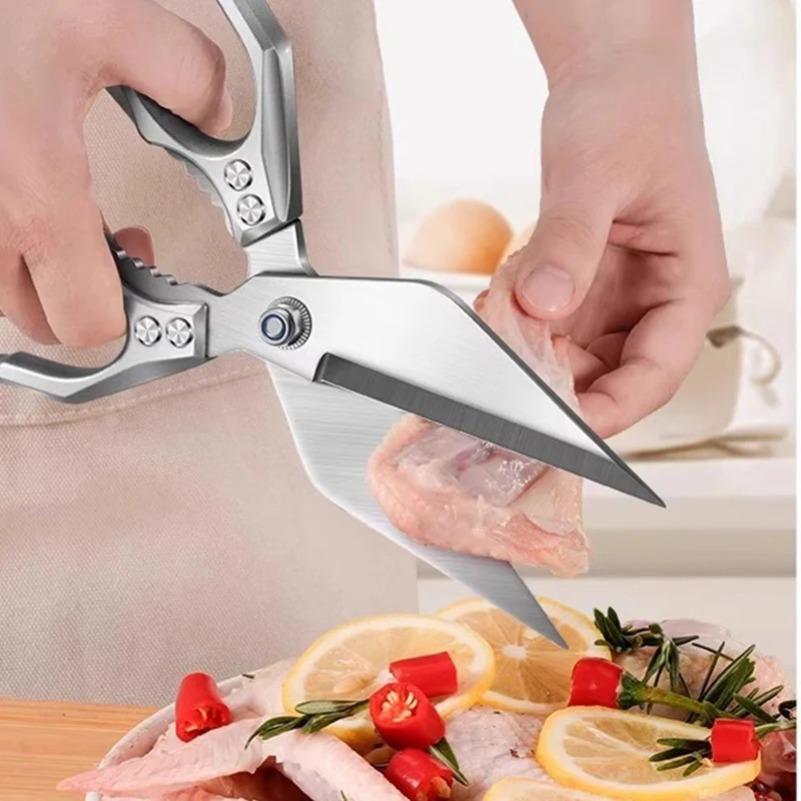 Multifunctional Powerful Chicken Bone Scissors Sharp Shears Household Kitchen Scissor for Chicken Vegetables Barbecue Meat Fish5