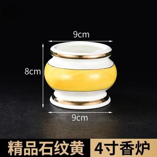 Incense burner for Buddha, household, indoor, ceramic, large incense burner, Buddhist utensils, holy water cup, incense burning