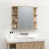 LED Mirror Cabinet In Sonoma Oak 70 X 16.5 X 60 Cm