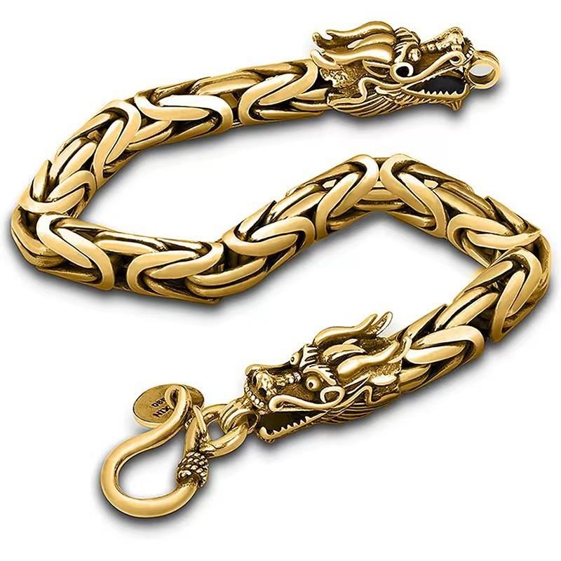 European and American new hot-selling men's retro double-headed keel bracelet Gothic bracelet, punk faucet bracelet