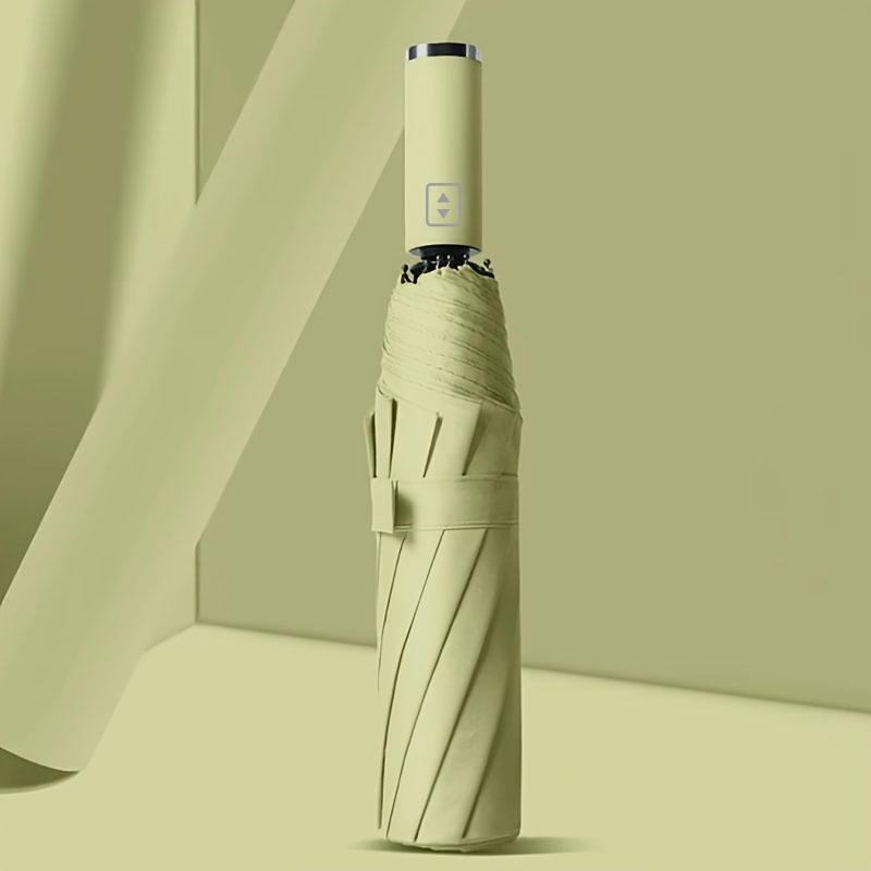 Large Size Foldable Strong Windproof Travel Umbrella, 10-Bone 3-Folding Rain Storm Umbrella for Men & Women, Ideal for Family