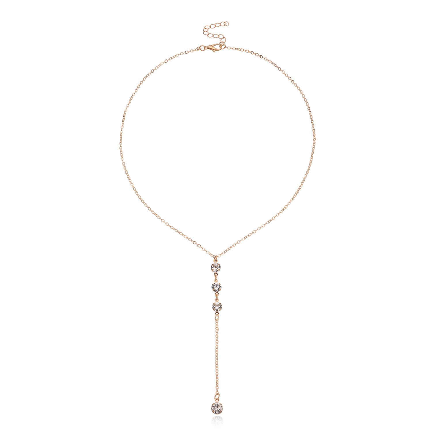 

Fashion new collarbone chain spring new necklace diamond pendant exquisite trend jewelry золотой