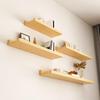 Wood Wall Mounted Shelf Bathroom Cosmetic Storage Stand Convenient Rack for Displaying Books and Decorative Items