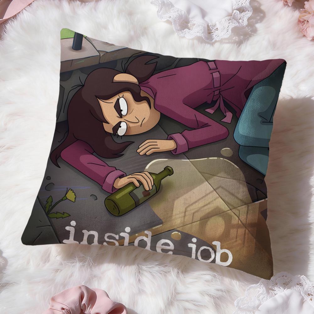 Anime I-Inside JobS Cushion Cover Premium Comfort Reversible Pillow Cove -Two in One Design for Any Room & Car Interior