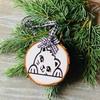 Wooden Ornaments For Christmas Tree Wooden Christmas Pendants With Cats Pattern 4X Decorative Hangable Christmas Tree Pendants