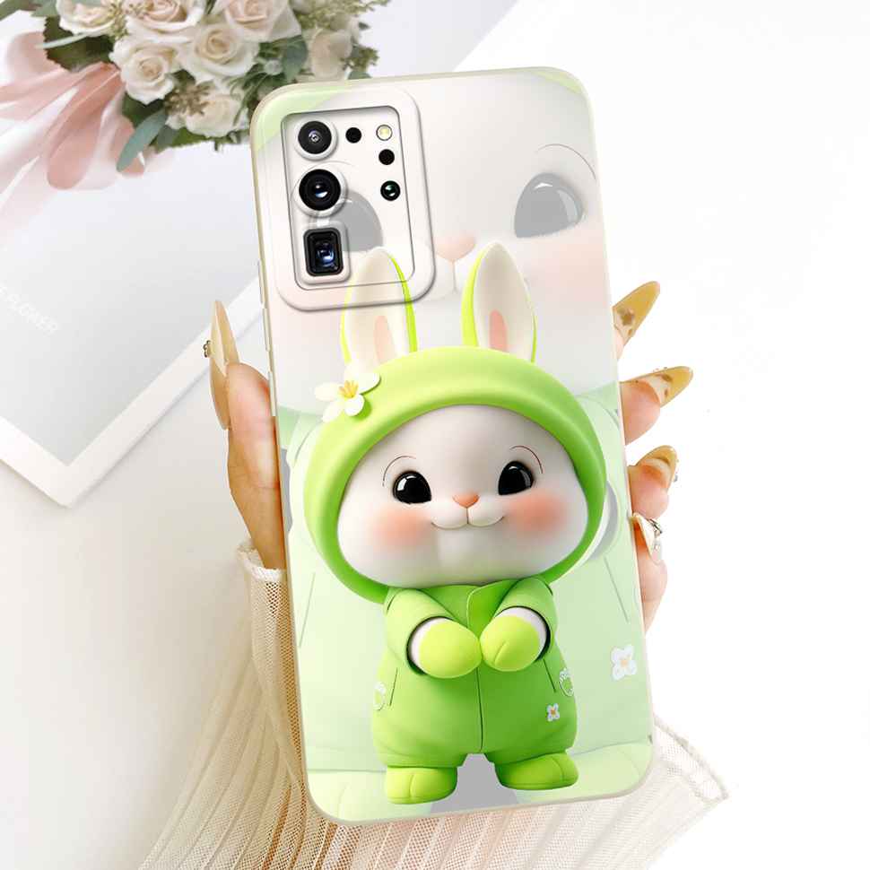 For Samsung Galaxy S20 Ultra Case Fashion Cartoon Rabbit Silicone Back Cover For Samsung S20 Ultra 4G 5G Bumper Phone Cases