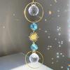 Sun Moon Artificial Crystal Wall Hanging Handmade Rainbow Maker  Home Bedroom