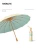 Rainlite16 Bone Color Glue Sun Umbrella Three Fold Small Fresh Wooden Handle Umbrella Girl Solid Folding Umbrella Sunshade Umbrella