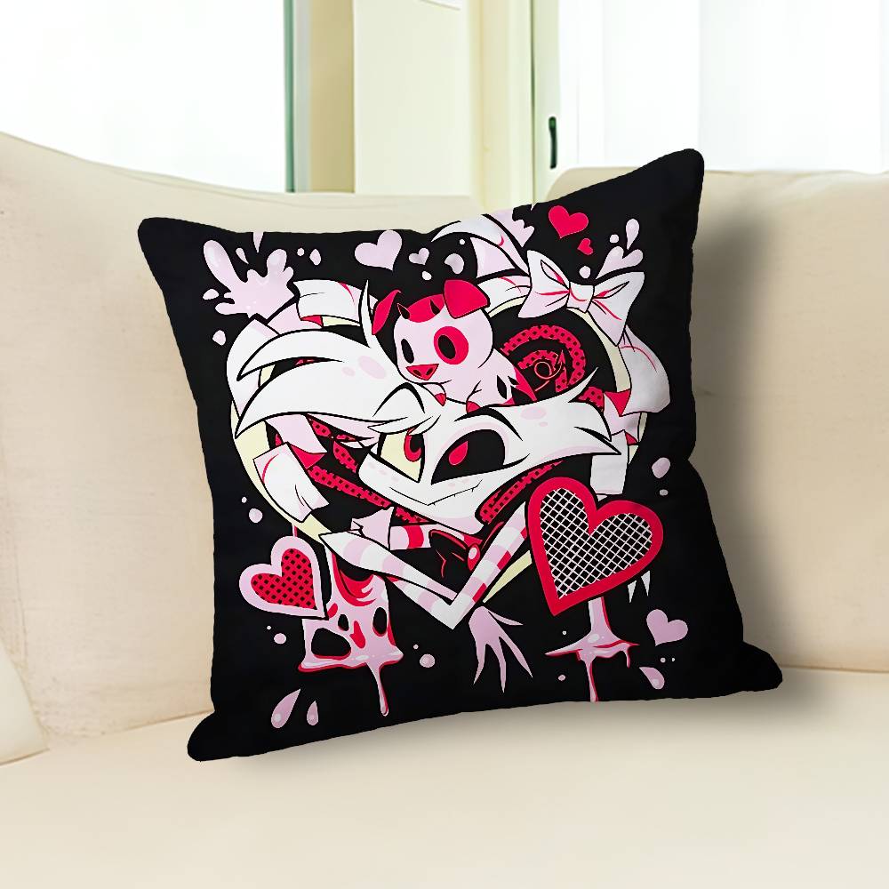 A-Angel D-Dust H-HazbinsS-S Pillow Cases for Bedroom Living Room Sofa Home Decor Polyester Cushion Cover with Zipper