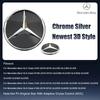 Chrome Silver And Gloss Black Illuminated Front Grille LED Star Emblem Light Badge For Mercedes Benz GLC GLE GLS-Class 2016-2019 FA1 V33